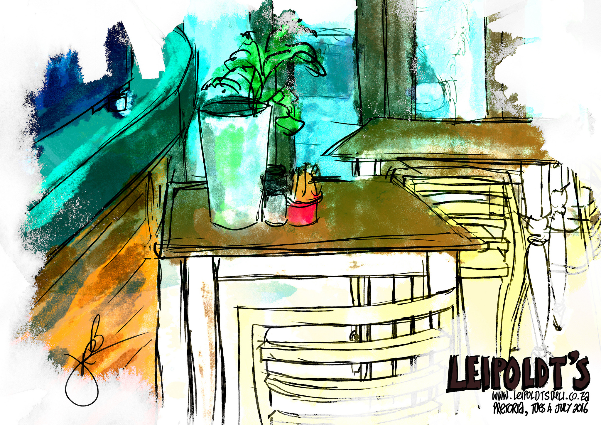 Sitting in Leipoldt’s Deli working on my coaching framework